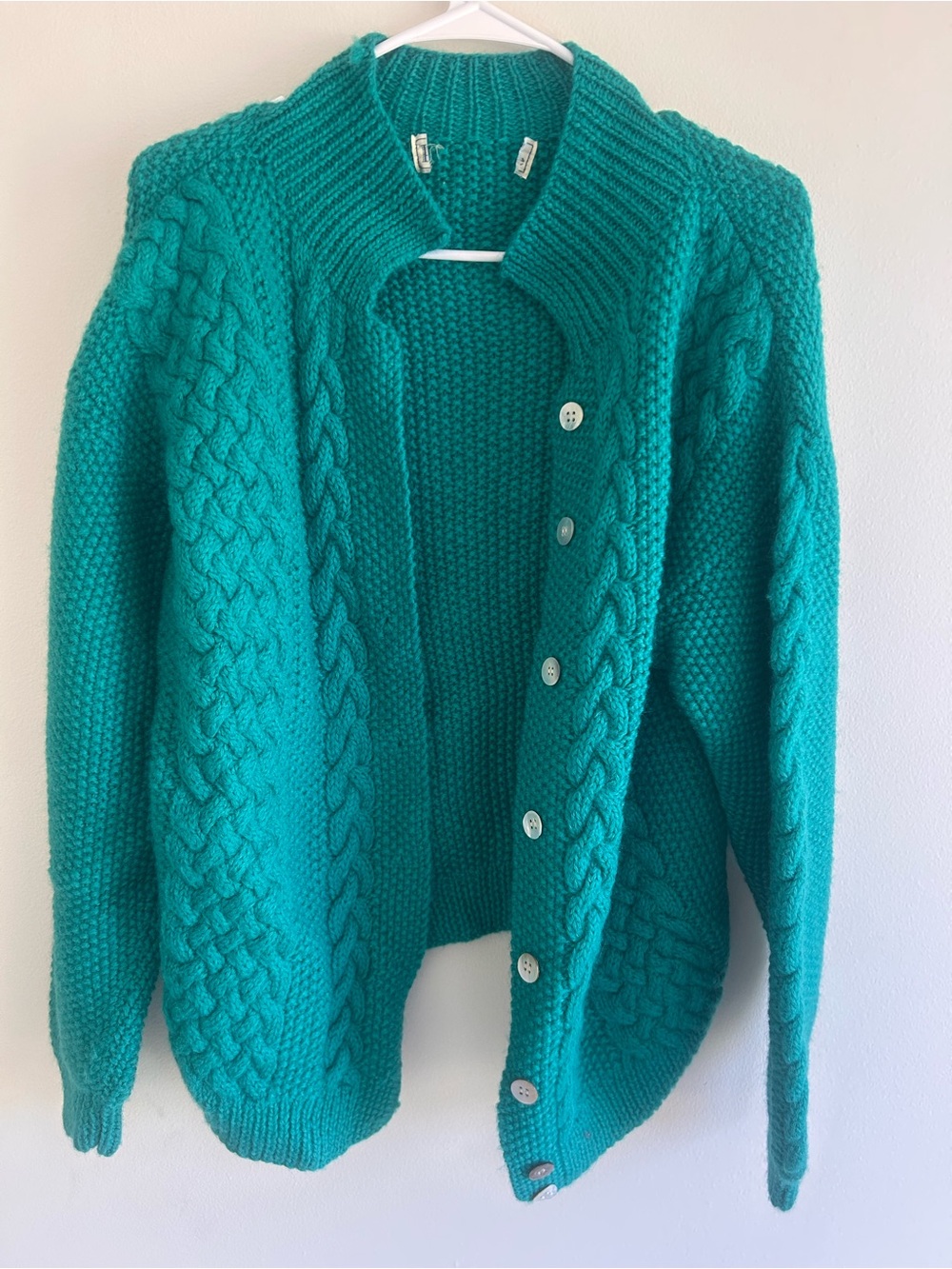 Green Wool Cardigan